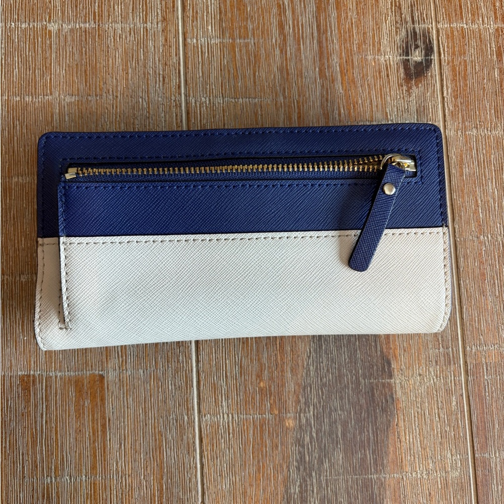 Kate Spade Navy and Cream Tote and Wallet Set - Picture 12 of 16